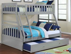 Lifestyle Grey Twin/Full Bunk Bed