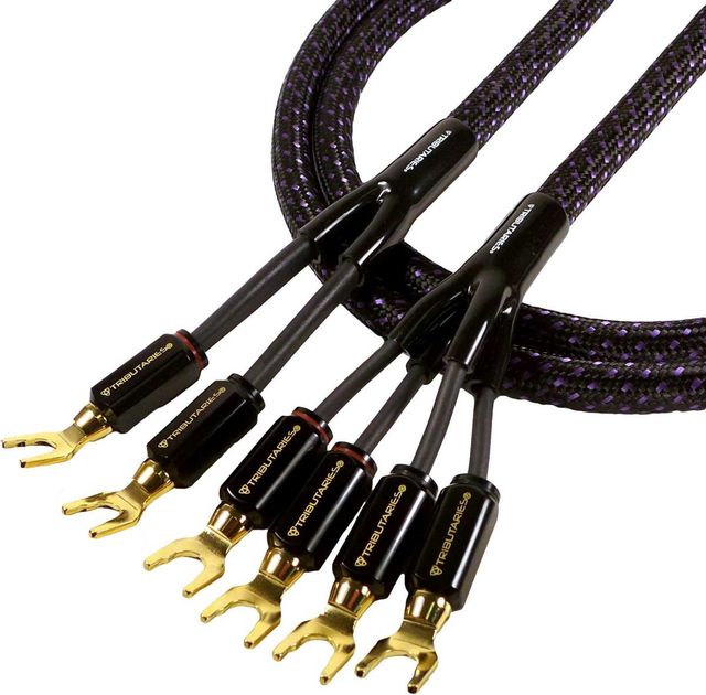 Tributaries® Series 6 4' Bi-Wire Spade Speaker Cable 0