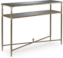 Signature Design by Ashley® Cloverty Aged Gold Sofa Table