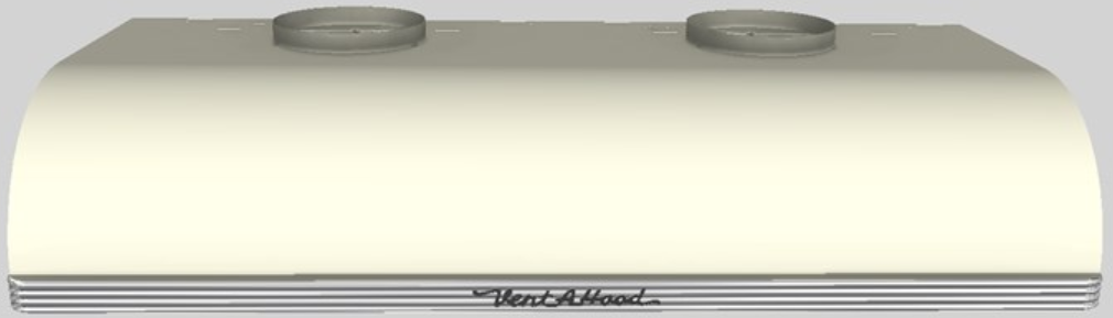 Vent-A-Hood® 48"  Retro Style Under Cabinet Range Hood-Biscuit