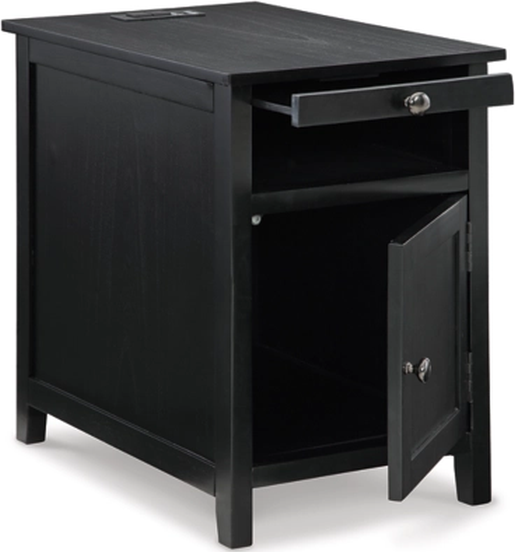  Marianna Chairside End Table (Black)-1