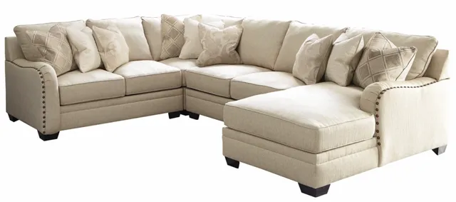 Ashley® Luxora 4-Piece Bisque Sectional Set with Chaise