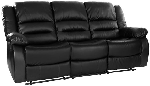 Homelegance® Jarita Black Reclining Sofa | Knowles Home Furnishings