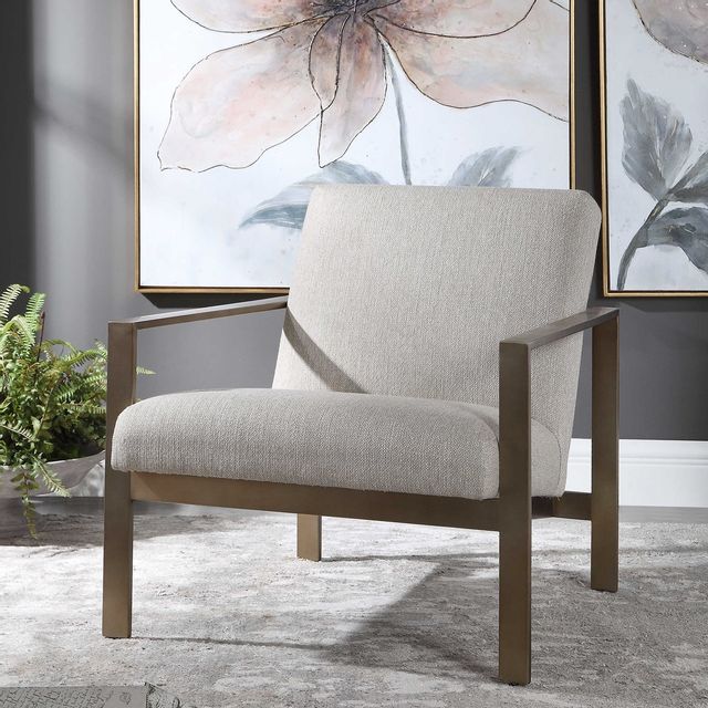 Uttermost® Wills Warm Oatmeal Accent Chair 6