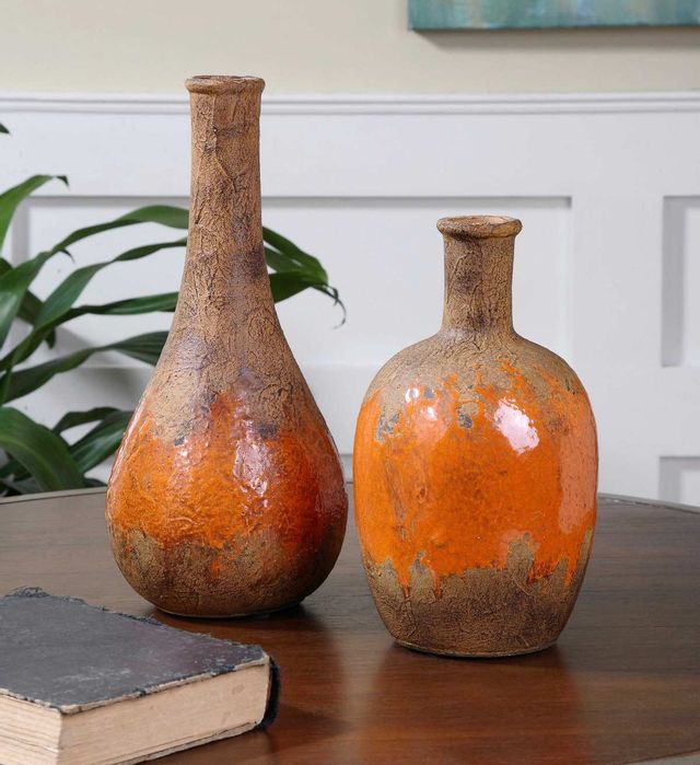 Uttermost® Kadam Rust Brown Vases-1