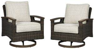 Signature Design by Ashley® Paradise Trail 2-Piece Medium Brown Swivel Lounge Chairs