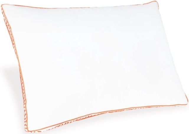 Sierra Sleep® by Ashley® Zepher 2.0 3-in-1 Set of 6 White/Orange Standard Pillows-0