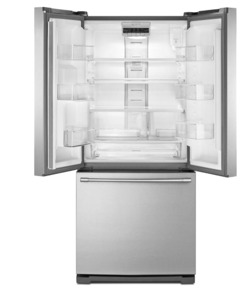 Réfrigérateur à portes françaises de 30 po Maytag® de 19,7 pi³ - Acier inoxydable résistant aux traces de doigts 1