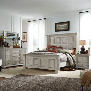 Liberty Furniture Big Valley 4-Piece Whitestone King Bedroom Set