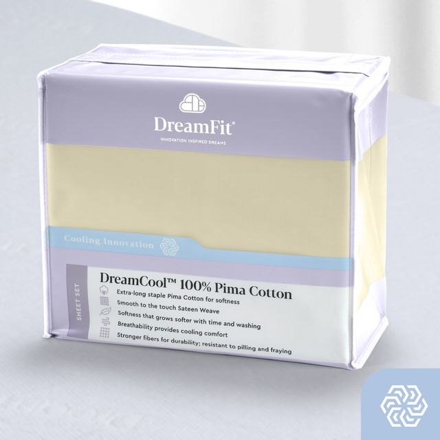 DreamFit® DreamCool™ Pima Cotton Soft Linen Queen Sheet Set-0