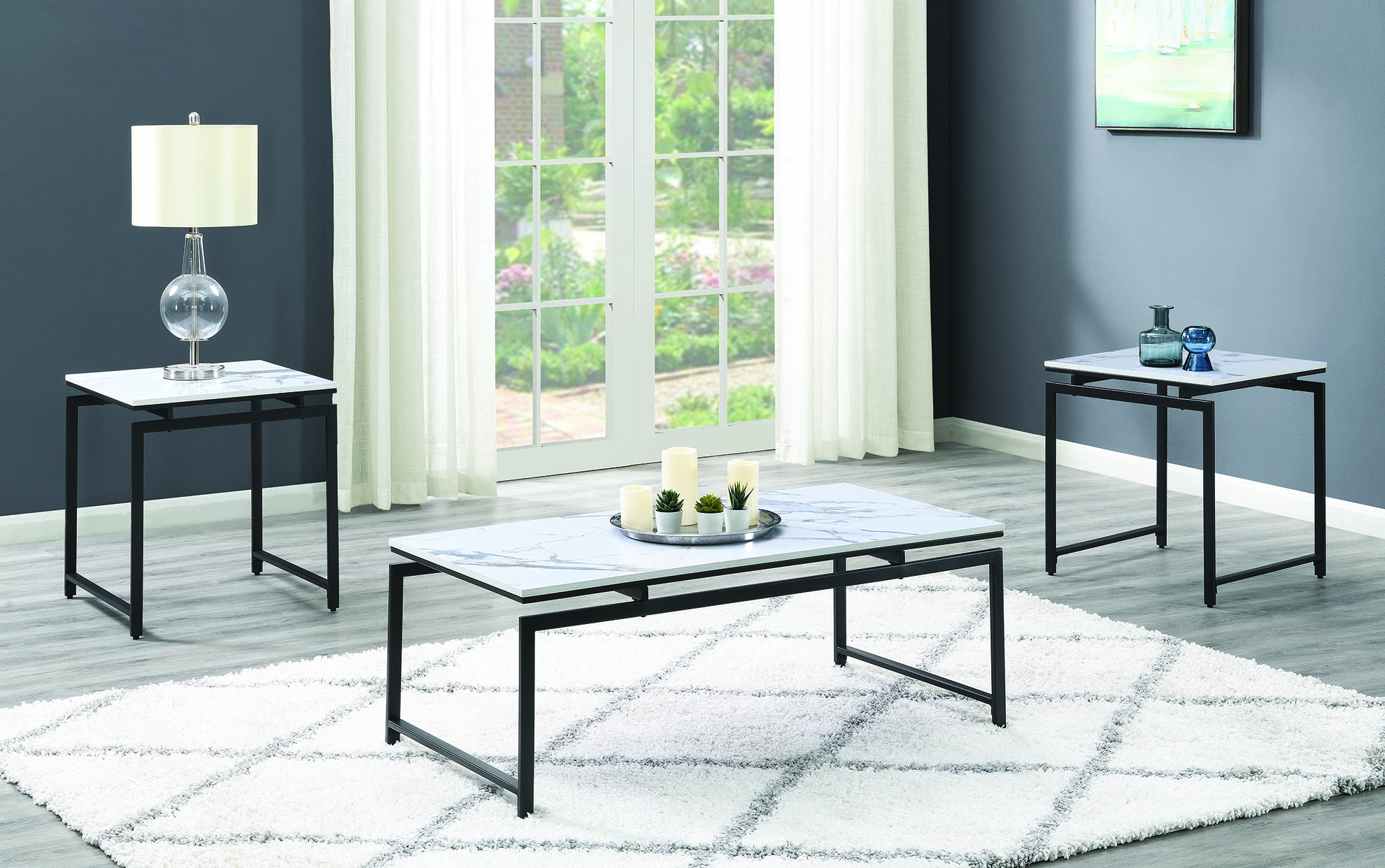 Coaster 3 piece store coffee table set