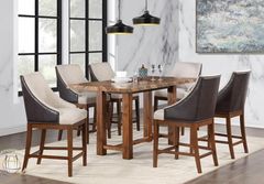 Nationwide Furniture Distributors Chevon Pub Table and 6 Pub Chairs