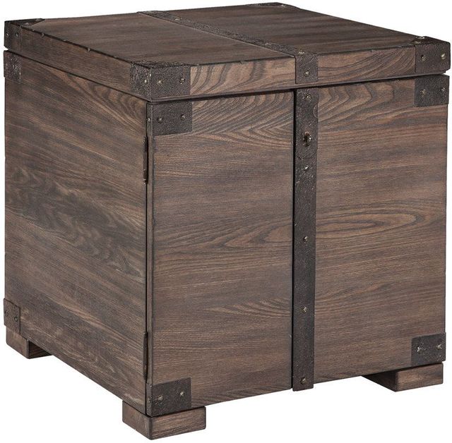 Signature Design by Ashley® Burladen Grayish Brown End Table 0