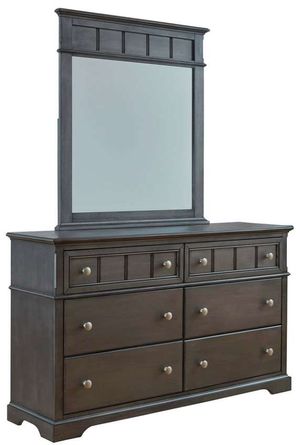 Progressive® Furniture Cortland 2-Piece Steel Gray Dresser and Mirror Set