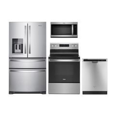 Whirlpool® 4 Piece Kitchen Package-Stainless Steel 