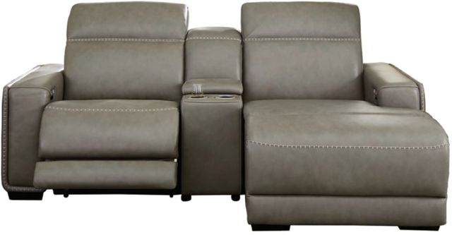 Signature Design by Ashley® Correze 3-Piece Gray Power Reclining Sectional with Chaise