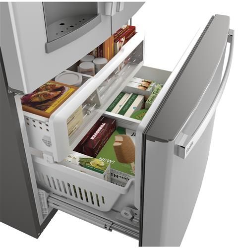 GE Profile™ 27.8 Cu. Ft. Black Stainless Steel French Door Refrigerator 21