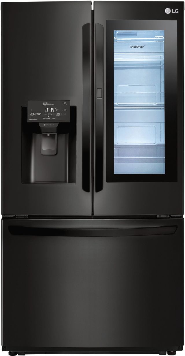 LG 21.9 Cu. Ft. Matte Black Stainless Steel Counter Depth French Door Refrigerator-2