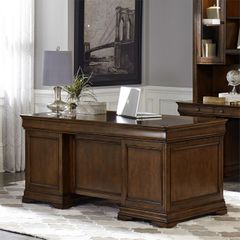 Liberty Furniture Chateau Valley Brown Cherry Jr Executive Desk Top