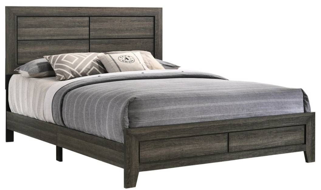 Bernards Max Dark Grey Panel Bed | Bob Mills Furniture