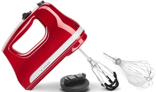 KitchenAid® 6 Speed Empire Red Hand Mixer 1