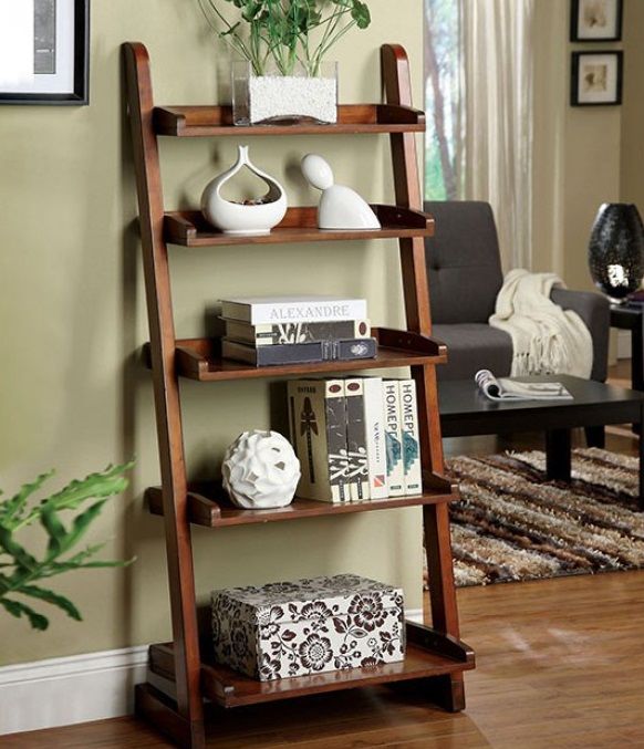 Furniture of America® Lugo Brown Ladder Shelf