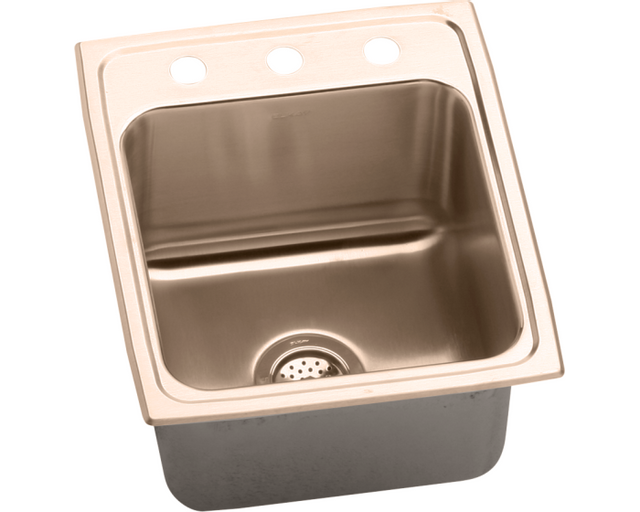 Elkay Cuverro Antimicrobial Copper 17 X 22 X 10 13 Single Bowl Drop In Sink Dlr1722101 Cu Friedmans Appliance Bay Area Concord Ca