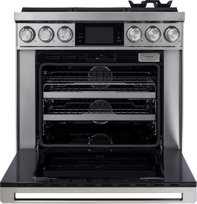 Dacor® Contemporary 36" Stainless Steel Pro Dual Fuel Steam Range 9