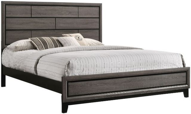 Crown Mark Akerson Grey Queen Panel Bed-0