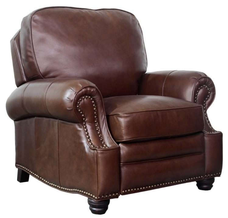 barcalounger longhorn leather recliner