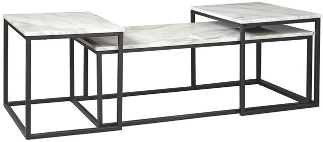 Tables d'appoint rectangulaire 3 morceaux Donnesta, blanc, Signature Design by Ashley® 0