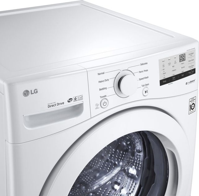 LG White Front Load Laundry Pair 4