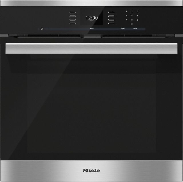 Miele 24" Clean Touch Steel Electric Built in Single Wall Oven