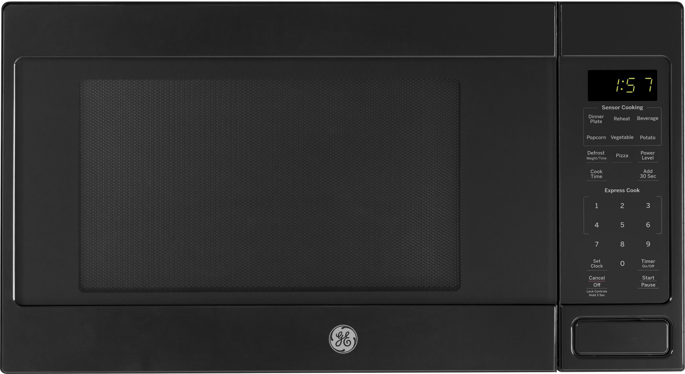 GE® 1.6 Cu. Ft. Black Countertop Microwave