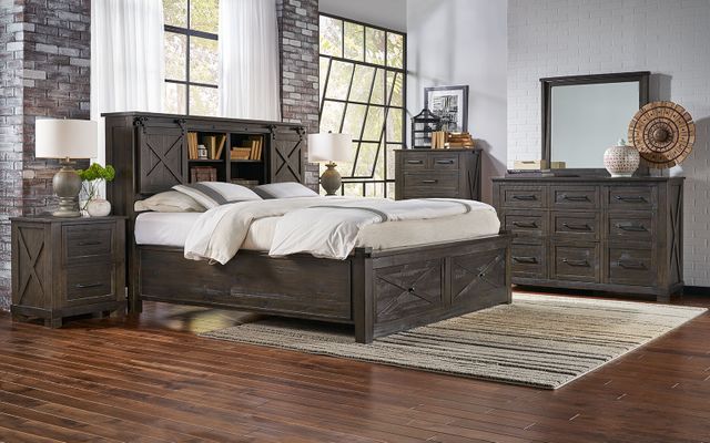 A-America® Sun Valley Charcoal California King Storage Bed 4