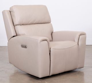 Flexsteel® Jarvis Parchment Leather Power Recliner with Power Headrest