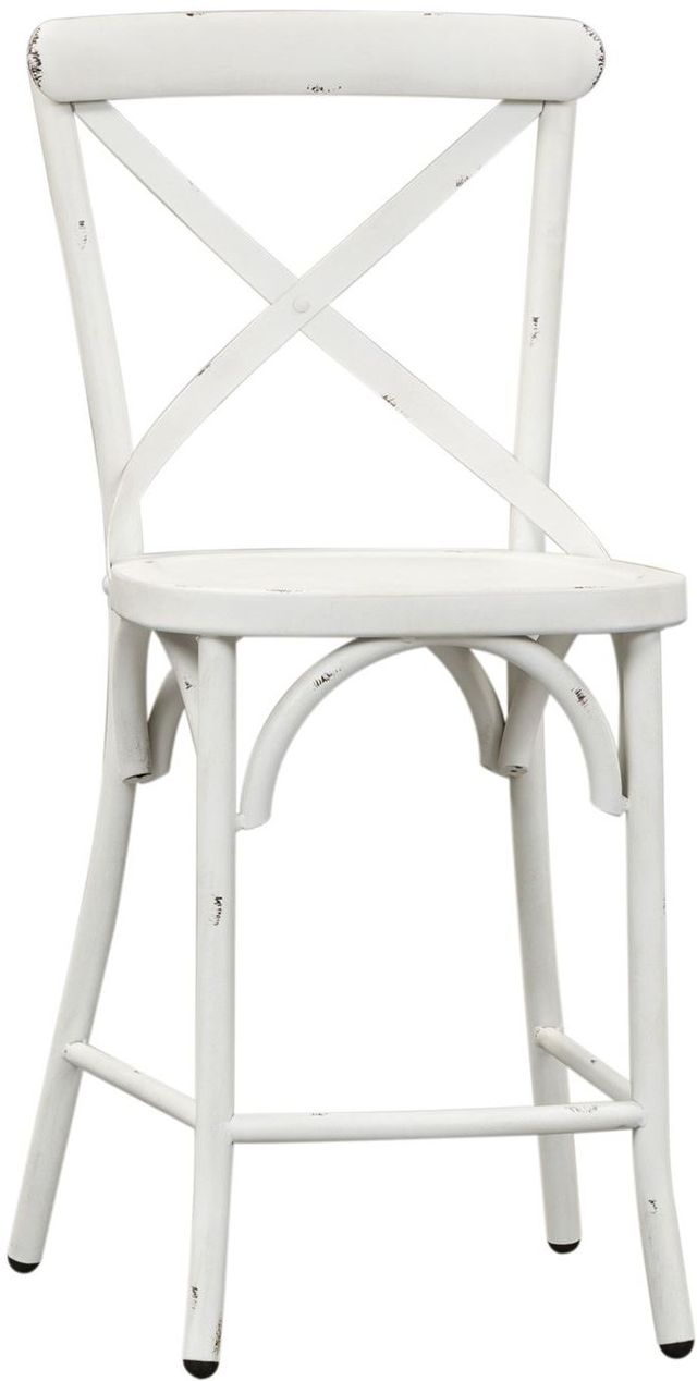 Liberty Vintage Antique White X Back Counter Chair