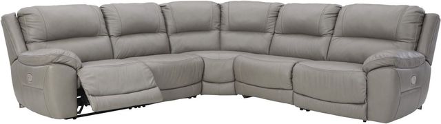 Signature Design by Ashley® Dunleith 5-Piece Gray Power Reclining Sectional-2