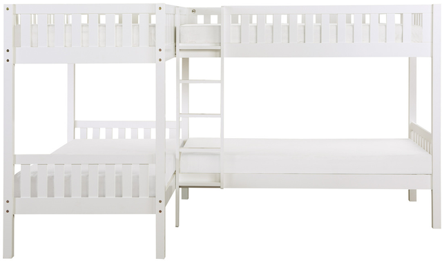 Homelegance® Galen White Twin/Twin Corner Bunk Bed