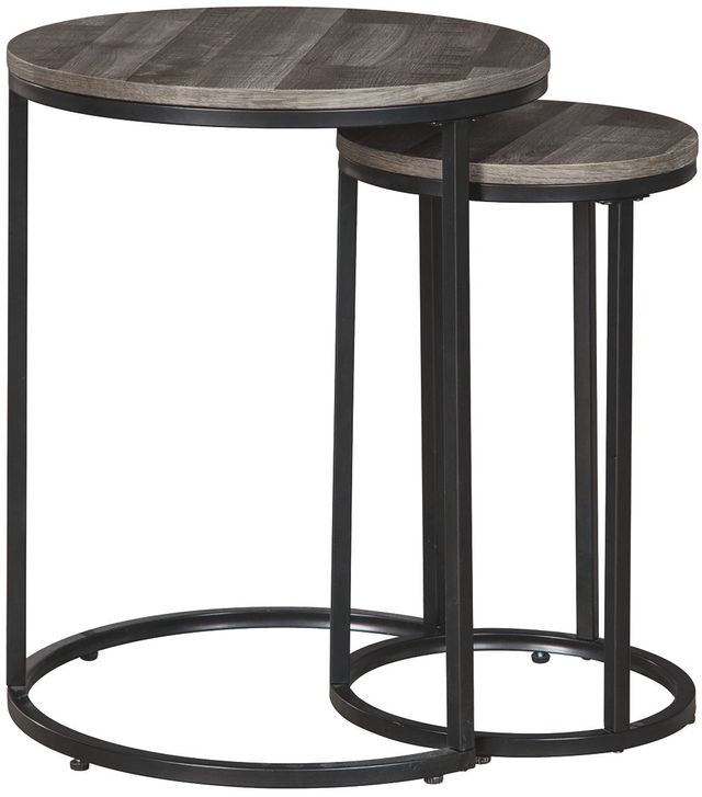 Signature Design by Ashley® Briarsboro Set of 2 Gray Washed Accent Tables 1