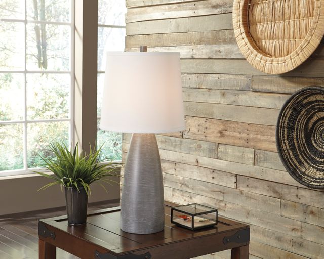 Signature Design by Ashley® Shavontae Set of 2 Gray Poly Table Lamps-2