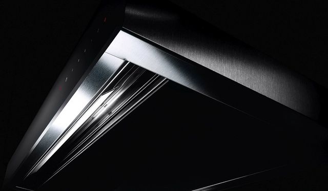 Faber Hoods Scirocco Lux 30” Black Glass with Stainless Steel Downdraft Range Hood 4