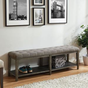 Furniture of America® Tayah Gray Bench