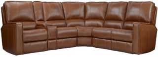 Parker House® Rockford 6-Piece Verona Saddle Power Reclining Sectional with Power Headrests