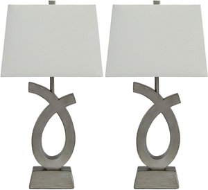 Signature Design by Ashley® Amayeta 2-Piece Silver Table Lamp Set