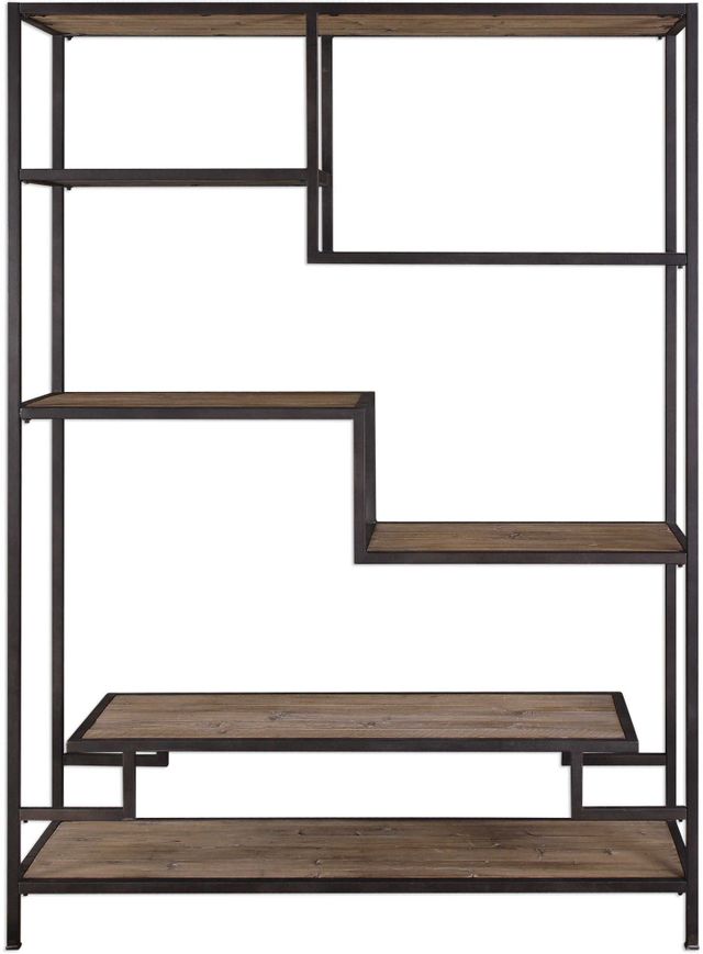 Uttermost® by Jim Parsons Sherwin Aged Black Industrial Etagere-0