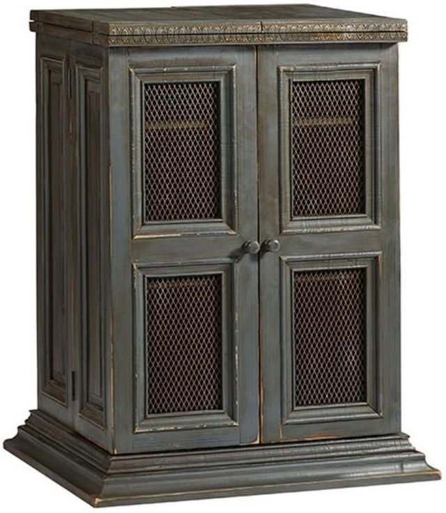 Progressive® Furniture Sangria Dark Pine/Slate Gray Bar Cabinet-0
