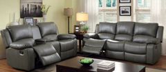 Furniture of America® Sarles 2 Piece Gray Motion Sofa and Loveseat