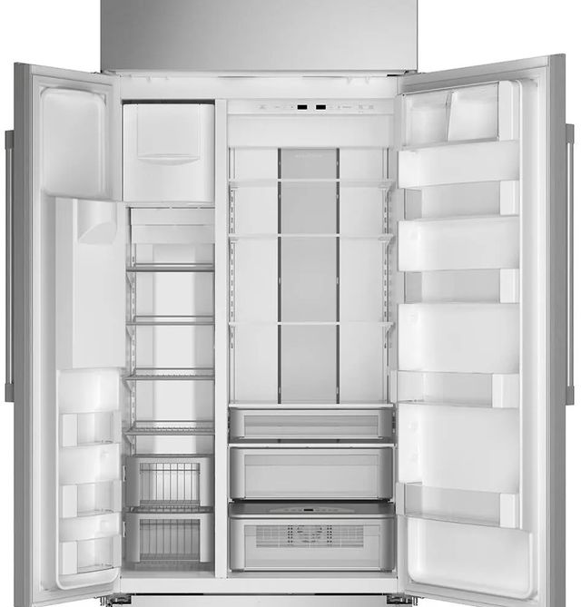 Monogram® 42 in. 24.5 Cu. Ft. Stainless Steel Built In Counter Depth Side-by-Side Refrigerator-2