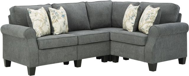 Signature Design by Ashley® Alessio 3-Piece Charcoal Sectional-0
